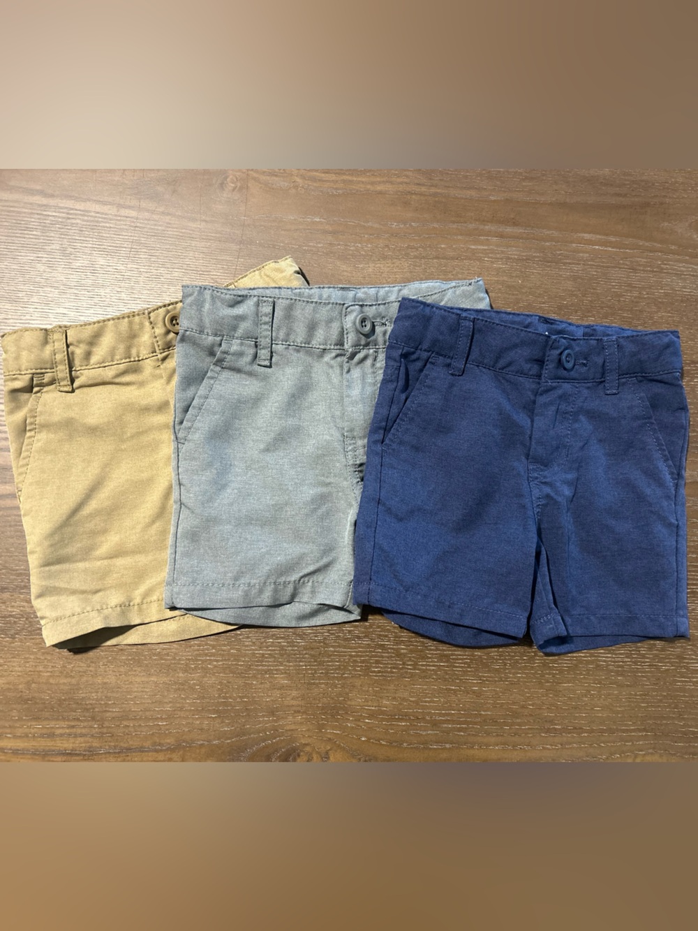 Cat & Jack Boys' 18m Shorts in Navy, Gray & Tan
